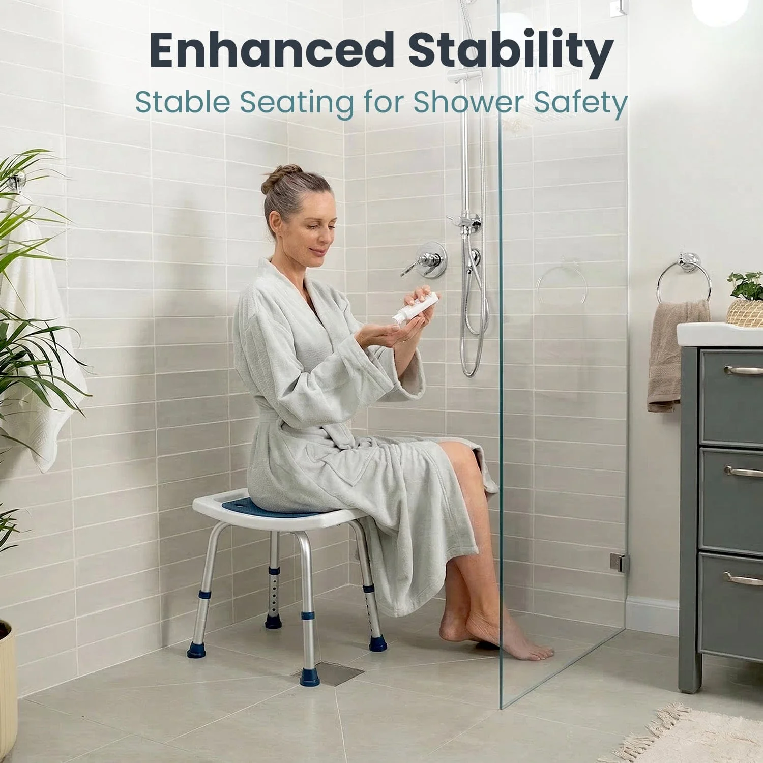 Shower Stool for Adults Sitting (350lb) - Image 5
